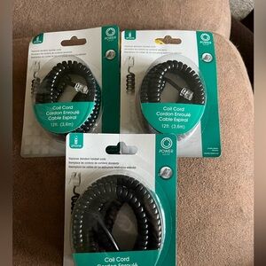 Coiled Phone Cords for your office phone. 2 12’ 1 25’. Replace old worn out one